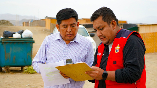 Municipalidad realizo inspección técnica de los lotes en el Programa Municipal de Vivienda de Las Salinas Predio ll.