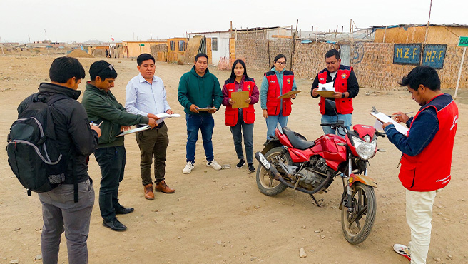 Municipalidad realizo inspección técnica de los lotes en el Programa Municipal de Vivienda de Las Salinas Predio ll.