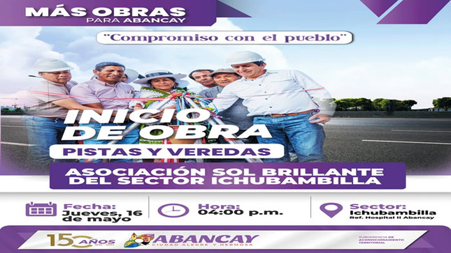    MPA: ¡Inicio De Obra En El Sector De Ichubambilla!    