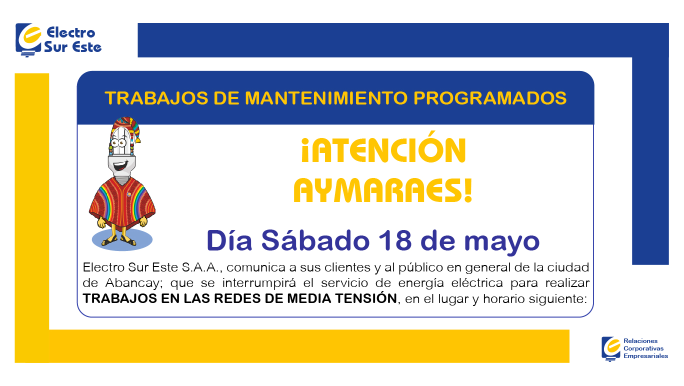 Información corte programado Aymaraes 