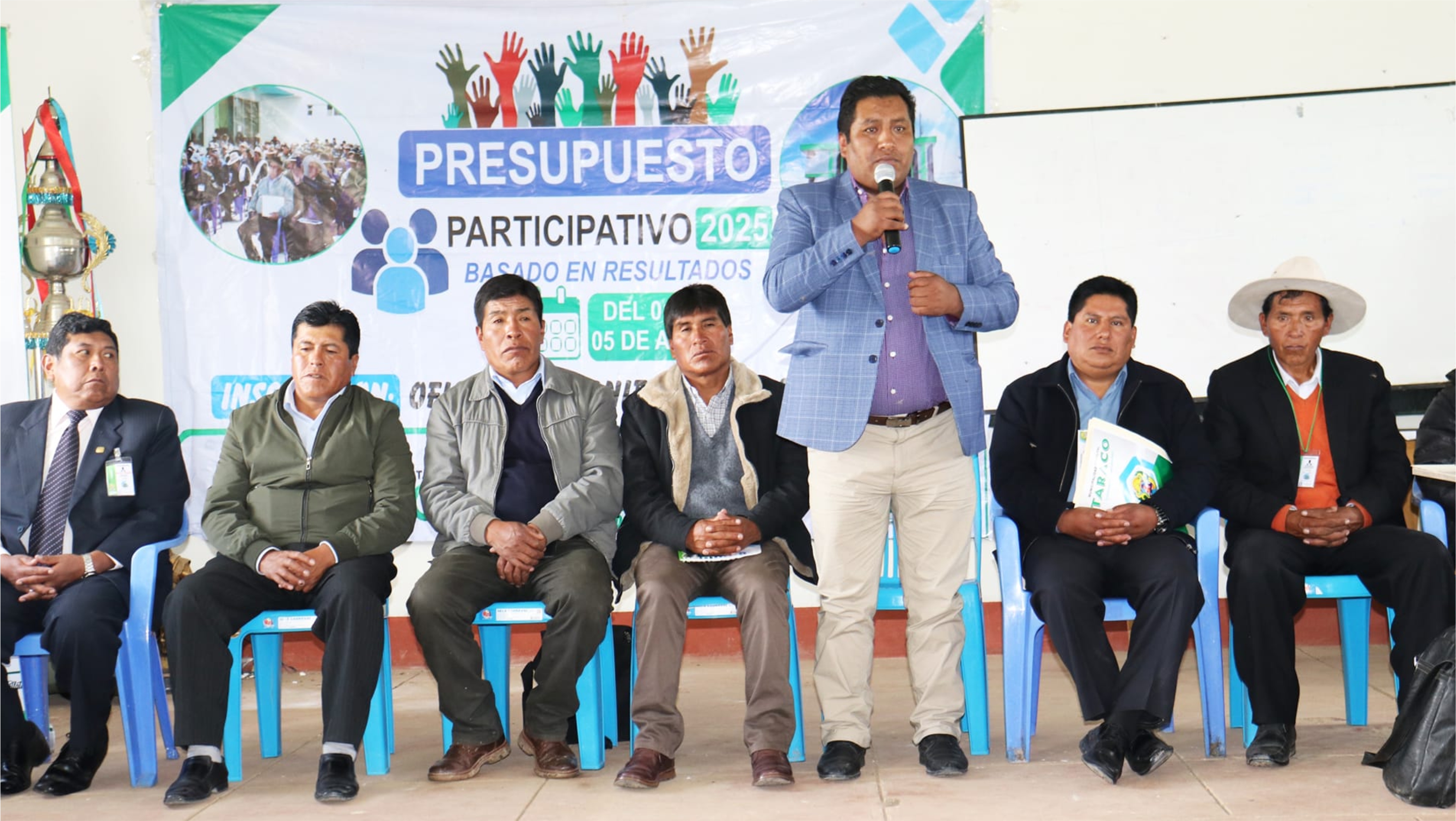 fotografías de presupuesto participativo en el centro poblado de huancollusco