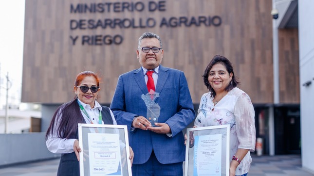 MIDAGRI es la primera entidad en el Perú en lograr la doble certificación en diseño del centro de datos