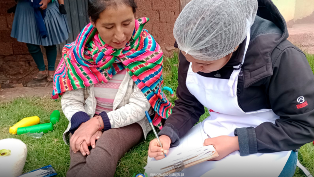 Sesiones demostrativas en la comunidad de Ccorca Ayllu