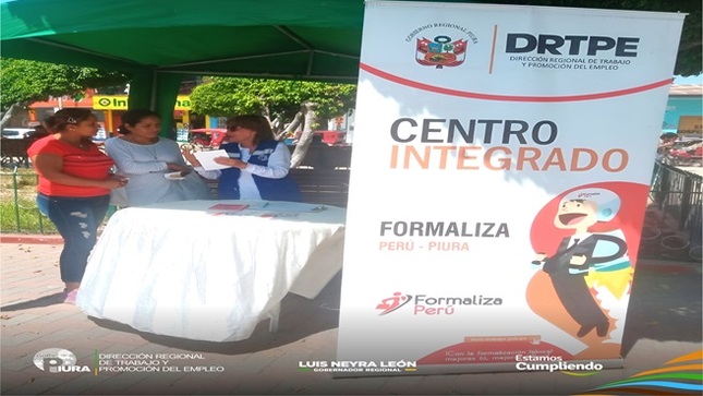 DRTPE Piura, a través del Centro Especializado Formaliza Perú fue partícipe en "Vamos a la Feria", evento que realizó en la Plazuela Grau de la ciudad de Morropón.