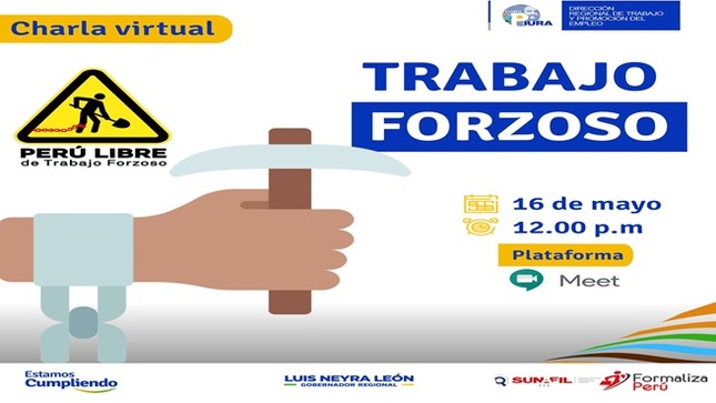 DRTPE PIURA | Participa de la charla virtual: "𝐓𝐑𝐀𝐁𝐀𝐉𝐎 𝐅𝐎𝐑𝐙𝐎𝐒𝐎".