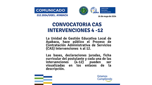 Intervenciones 4 - 12 