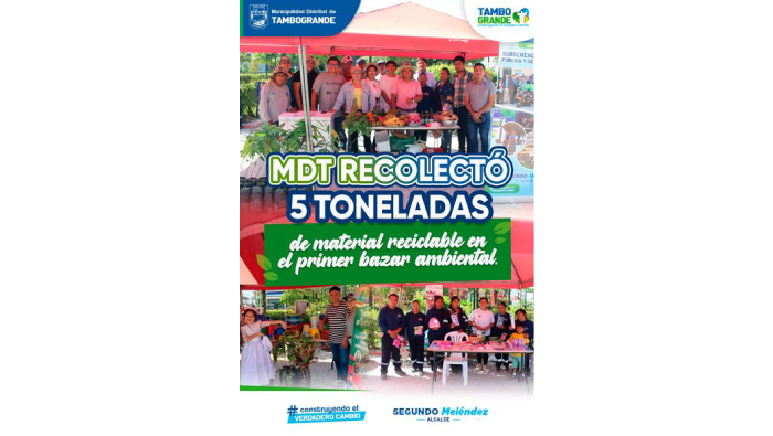 𝗠𝗗𝗧 𝗥𝗘𝗖𝗢𝗟𝗘𝗖𝗧𝗢́ 𝟱 𝗧𝗢𝗡𝗘𝗟𝗔𝗗𝗔𝗦 𝗗𝗘 𝗠𝗔𝗧𝗘𝗥𝗜𝗔𝗟 𝗥𝗘𝗖𝗜𝗖𝗟𝗔𝗕𝗟𝗘 𝗘𝗡 𝗣𝗥𝗜𝗠𝗘𝗥 𝗕𝗔𝗭𝗔𝗥 𝗔𝗠𝗕𝗜𝗘𝗡𝗧𝗔𝗟