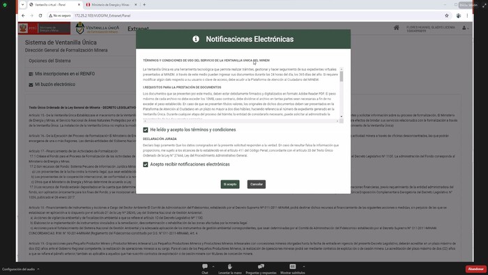 Capacitación Virtual: Orientaciones prácticas en el uso de la ventanilla única de formalización minera