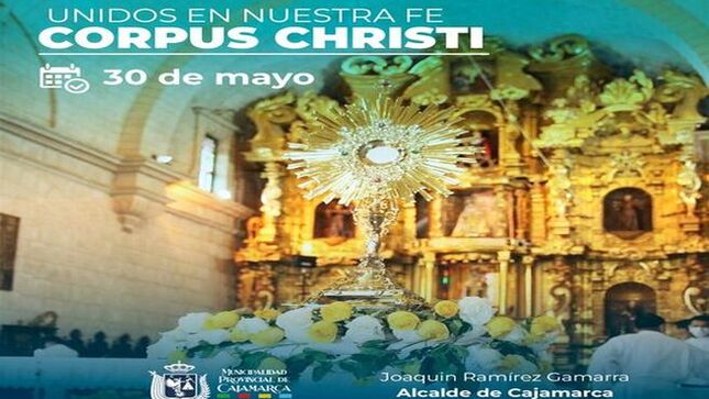 tradicional fiesta del Corpus Christi este 30 de mayo