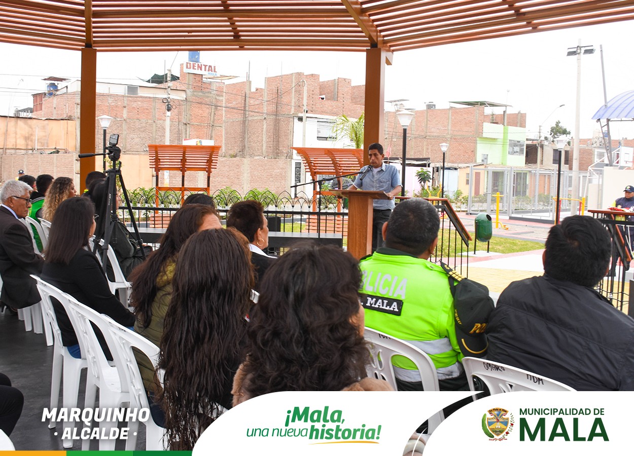 Inauguración de la Obra: "Mejoramiento del Parque Recreativo en la Urb. Los Frutales del Distrito de Mala"
