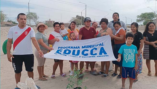 Comuna paiteña recupera áreas verdes de los AA.HH Juan Valer y Nueva Esperanza