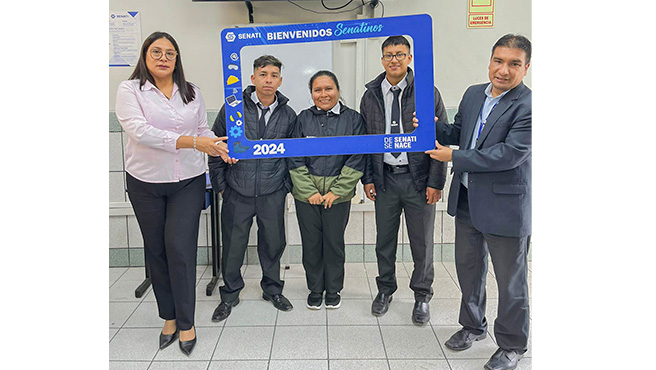 Jóvenes Becados de Huarmey, inicial sus clases en SENATI-Chimbote