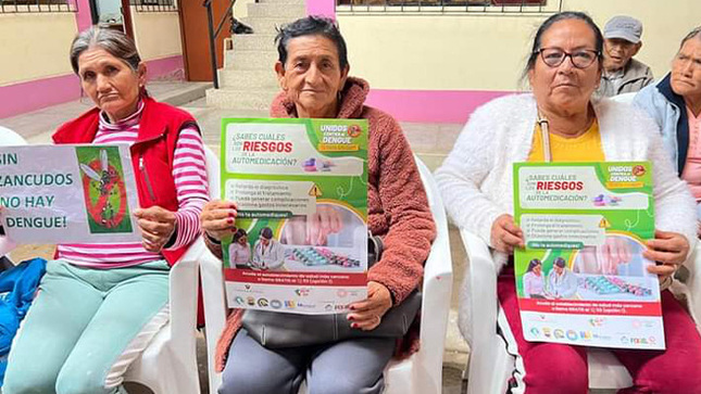 Municipalidad y Centro de Salud realizo charla preventiva sobre pacientes con hipertensión y como prevenir el Dengue.