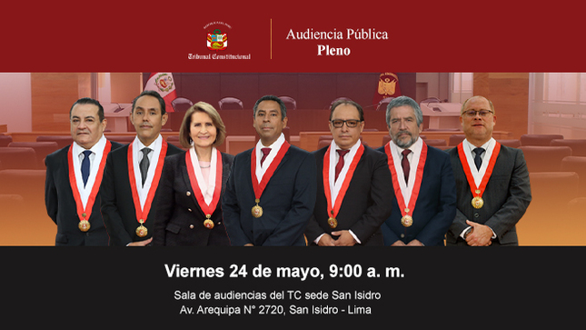 El pleno del TC sesionará en audiencia pública el próximo viernes 24 de mayo y verá 32 causas