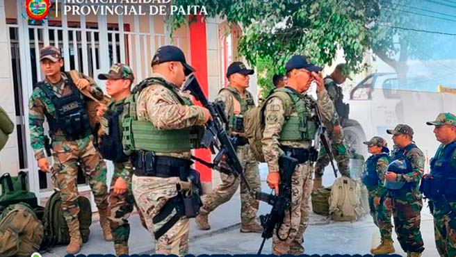 Llegan 50 agentes policiales de la DINOES para resguardar la provincia de Paita