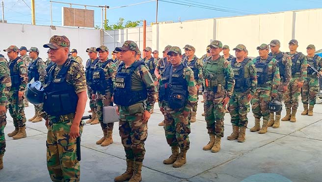 Llegan 50 agentes policiales de la DINOES para resguardar la provincia de Paita