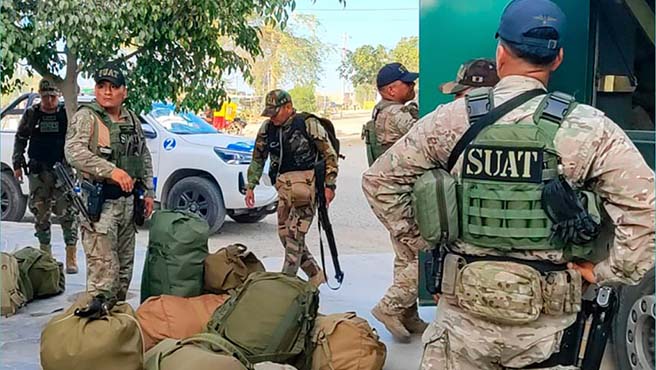 Llegan 50 agentes policiales de la DINOES para resguardar la provincia de Paita