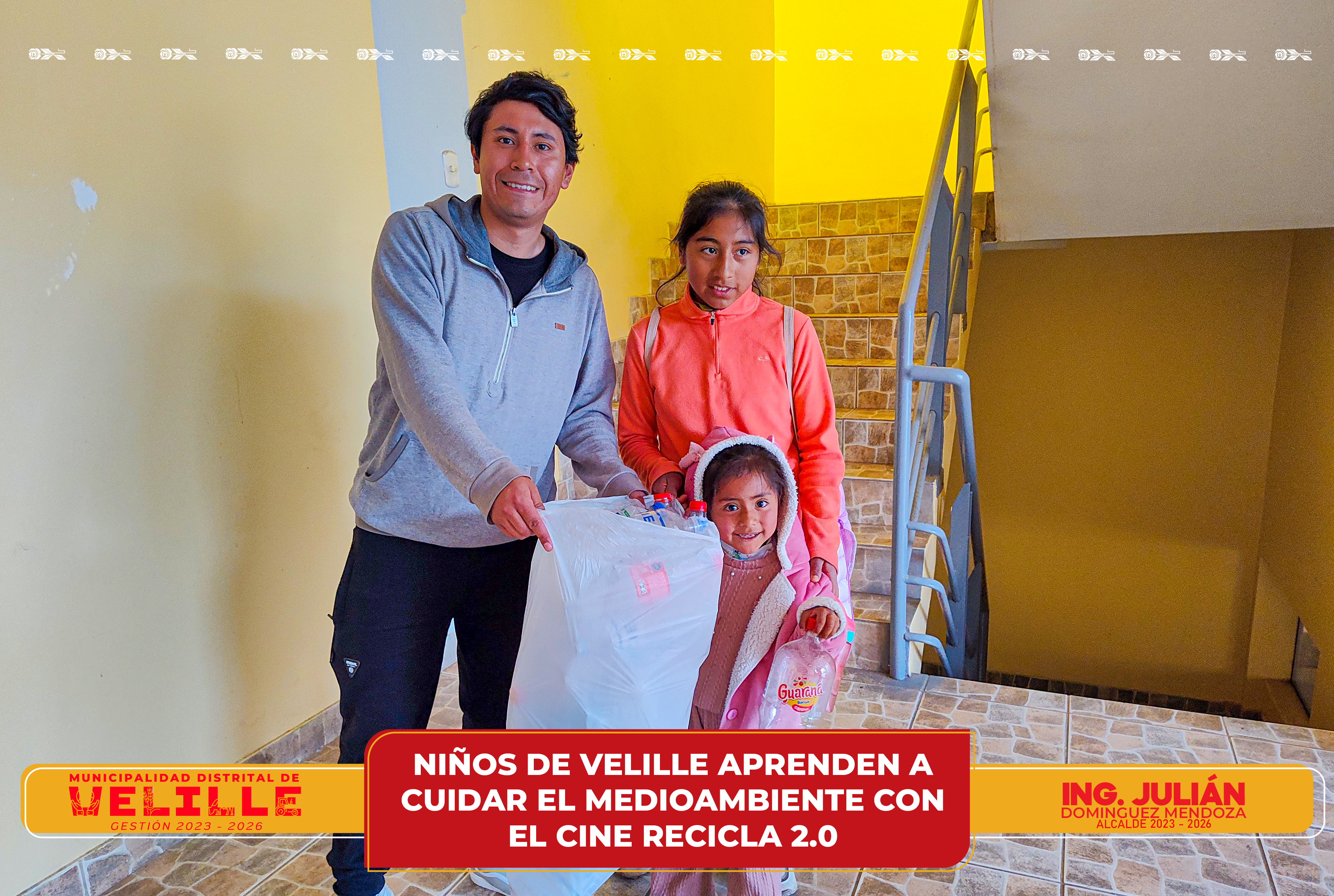 Niños del distrito de Velille aprenden a cuidar el medioambiente con el Cine Recicla 2.0