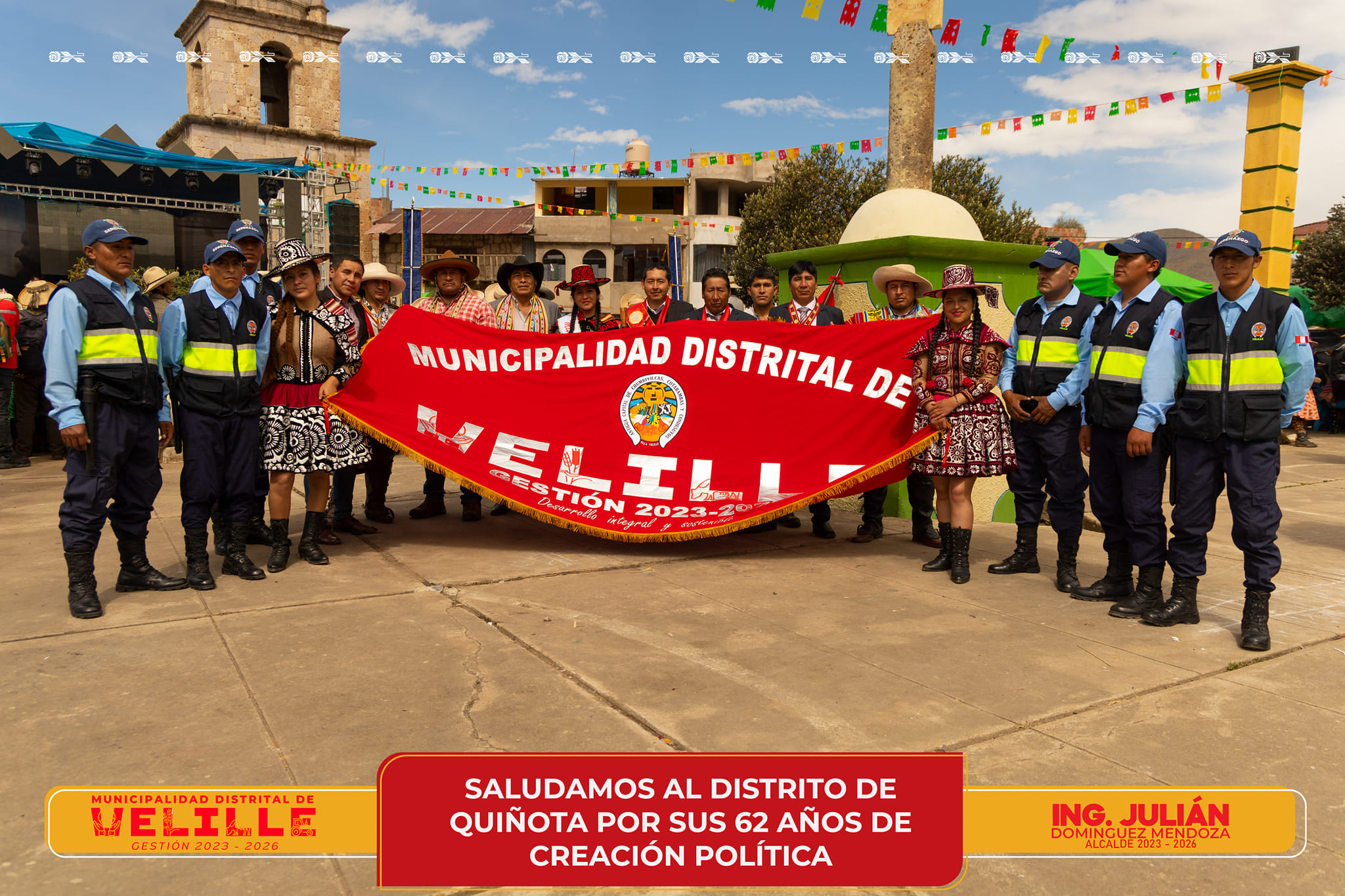 Municipalidad de Velille saluda al distrito de Quiñota por sus 62 Años de Creación Política