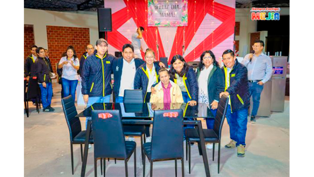 Entrega de premios, sorteo por el Día de la Madre Municipalidad Distrital de Mejía 
