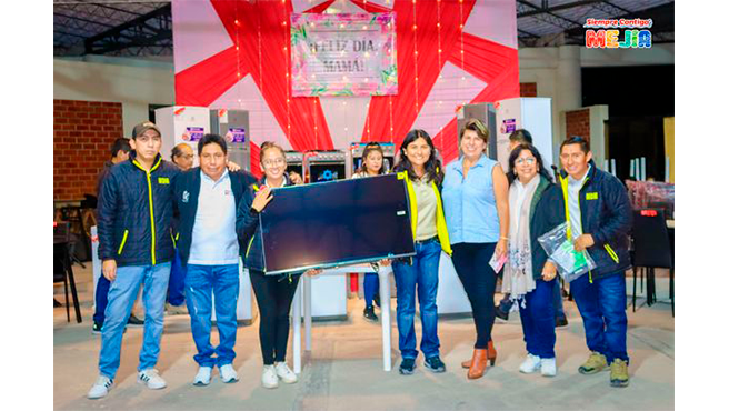 Entrega de premios, sorteo por el Día de la Madre Municipalidad Distrital de Mejía