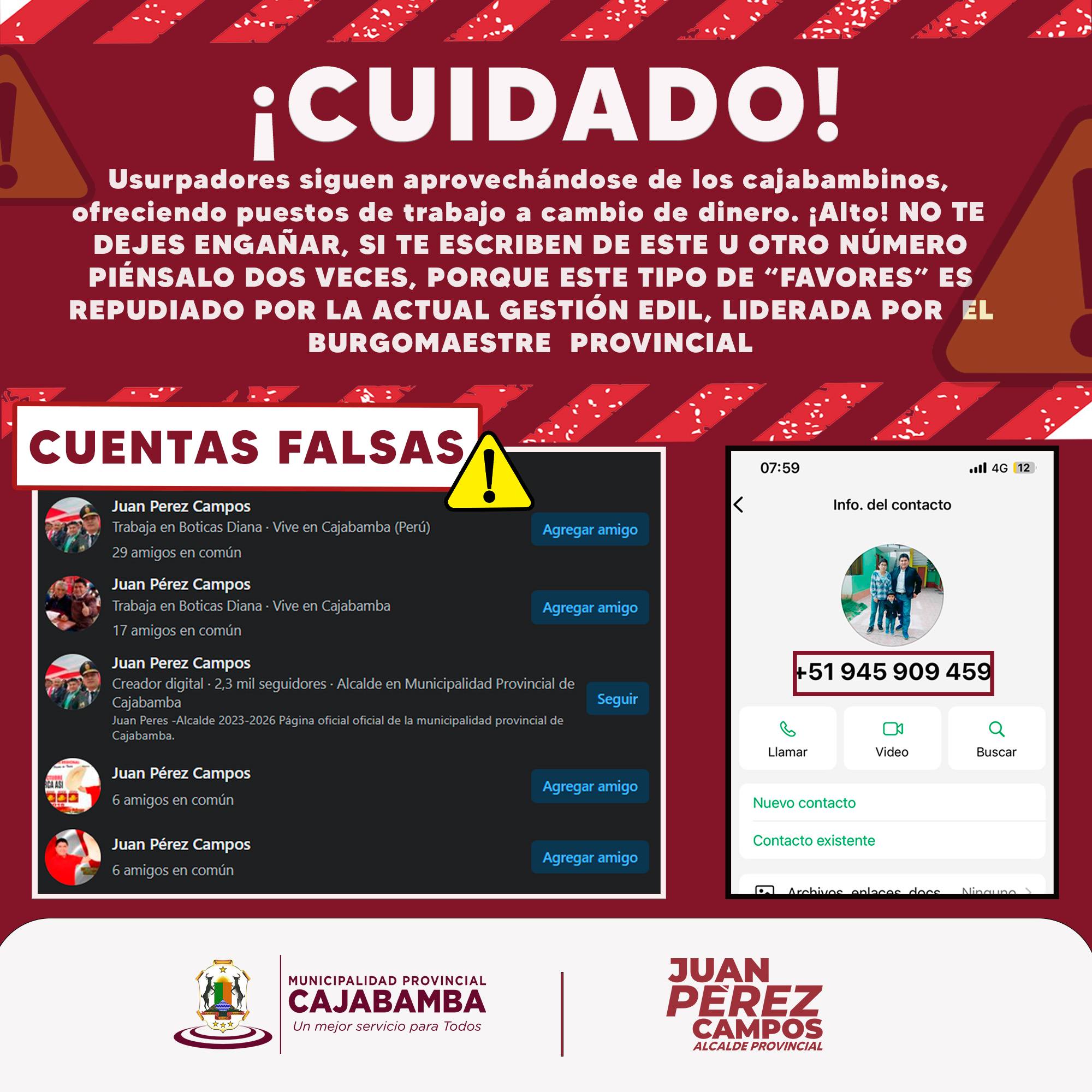 ¡Amigo cajabambino ten cuidado!