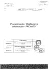 Vista preliminar de documento Restaurar la información - PRONIED