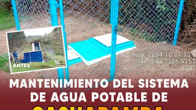 Mejoramiento del sistema de agua potable Cashapamba