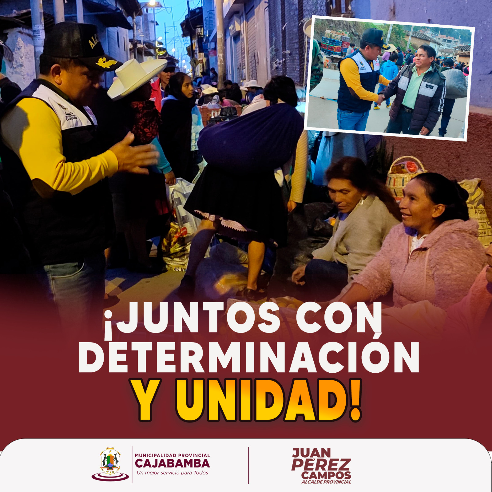 juntos con determinación y unidad! Garantizamos el ordenamiento de nuestra ciudad