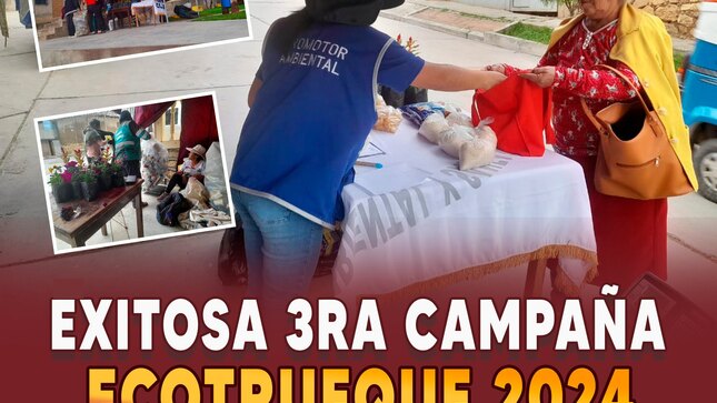 Con éxito se realizó la tercera campaña 2024 del 𝗘𝗖𝗢𝗧𝗥𝗨𝗘𝗤𝗨𝗘 en Cajabamba