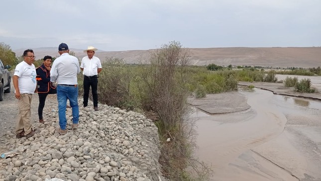 aumento del caudal por el sector de Monte Grande
