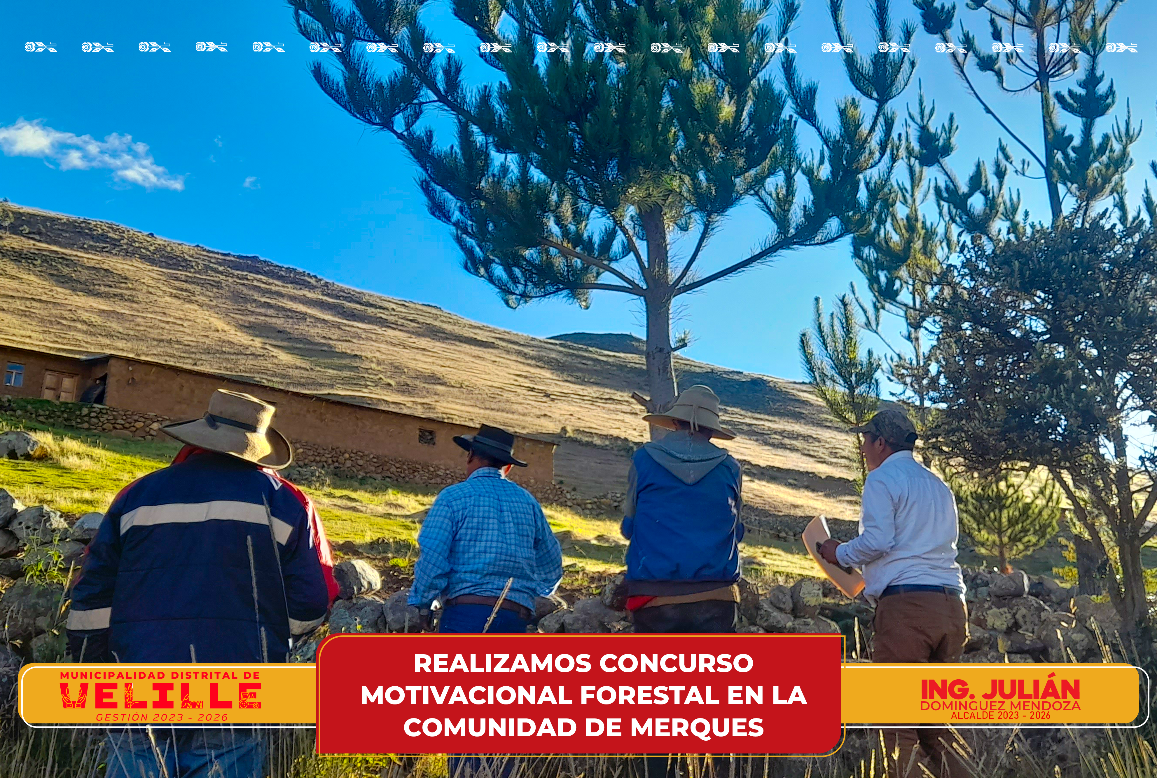 Municipalidad de Velille realiza concurso motivacional forestal en la Comunidad Campesina de Merques