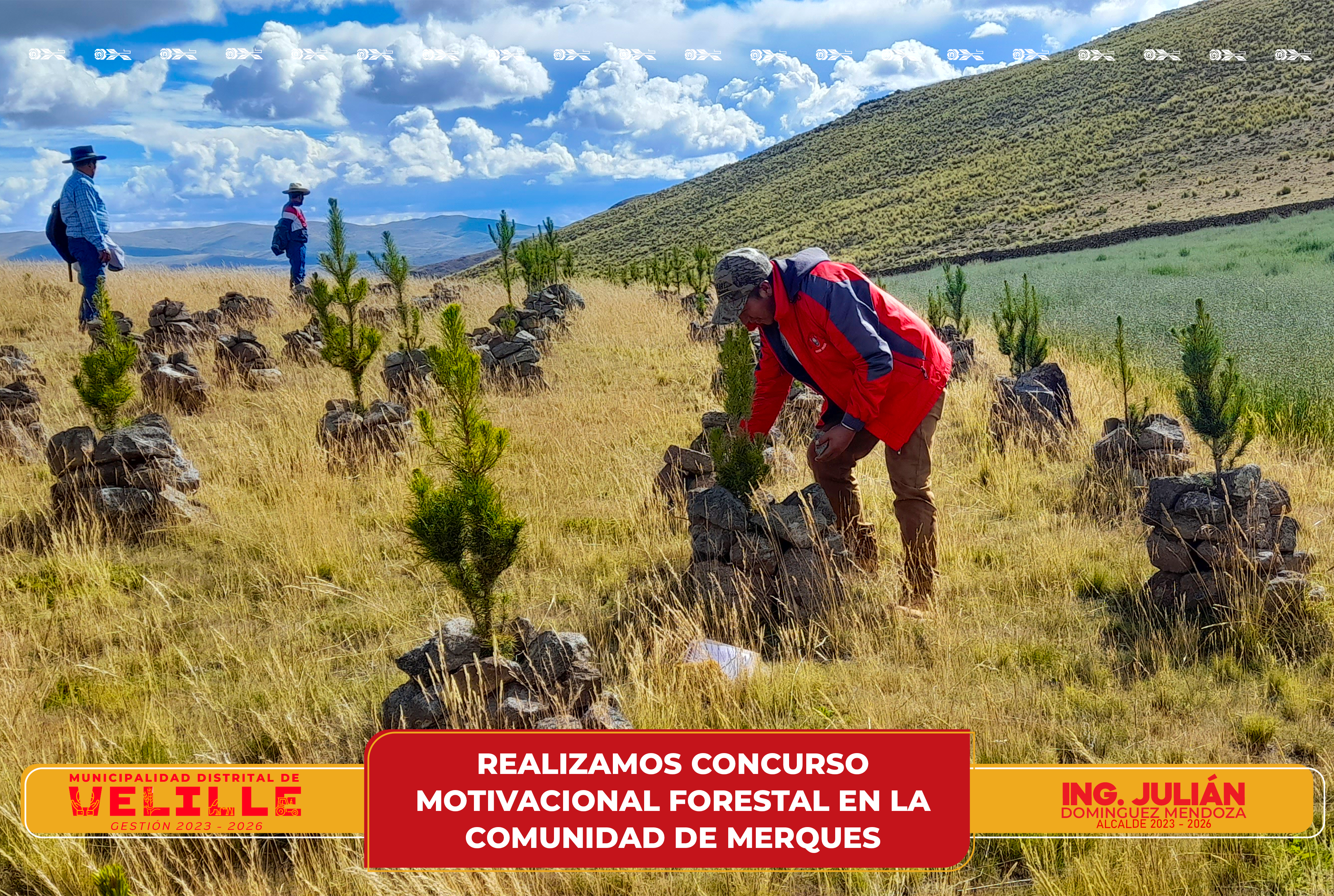 Municipalidad de Velille realiza concurso motivacional forestal en la Comunidad Campesina de Merques