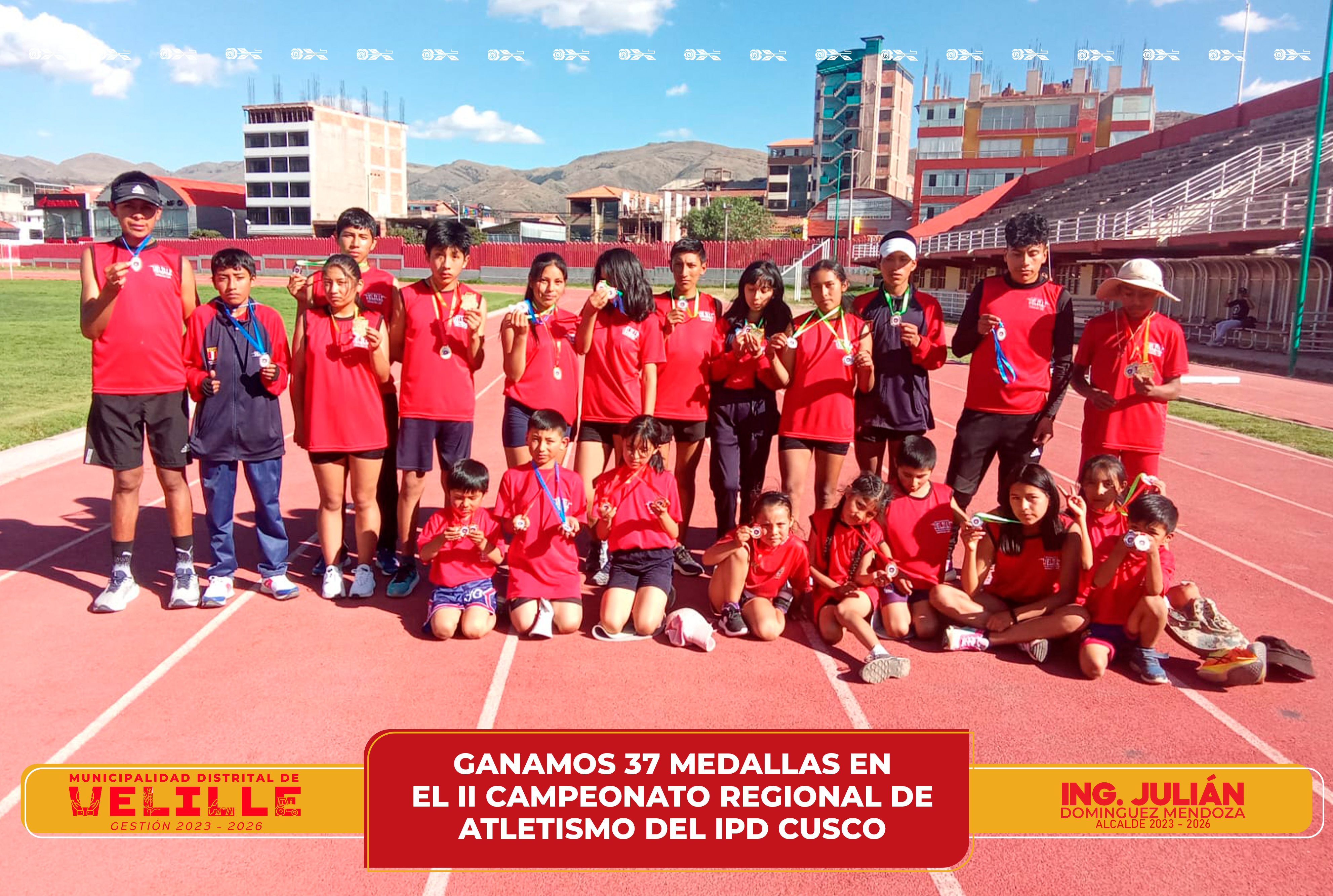 Velille: Ganamos 37 medallas en el II Campeonato Regional de Atletismo del IPD Cusco