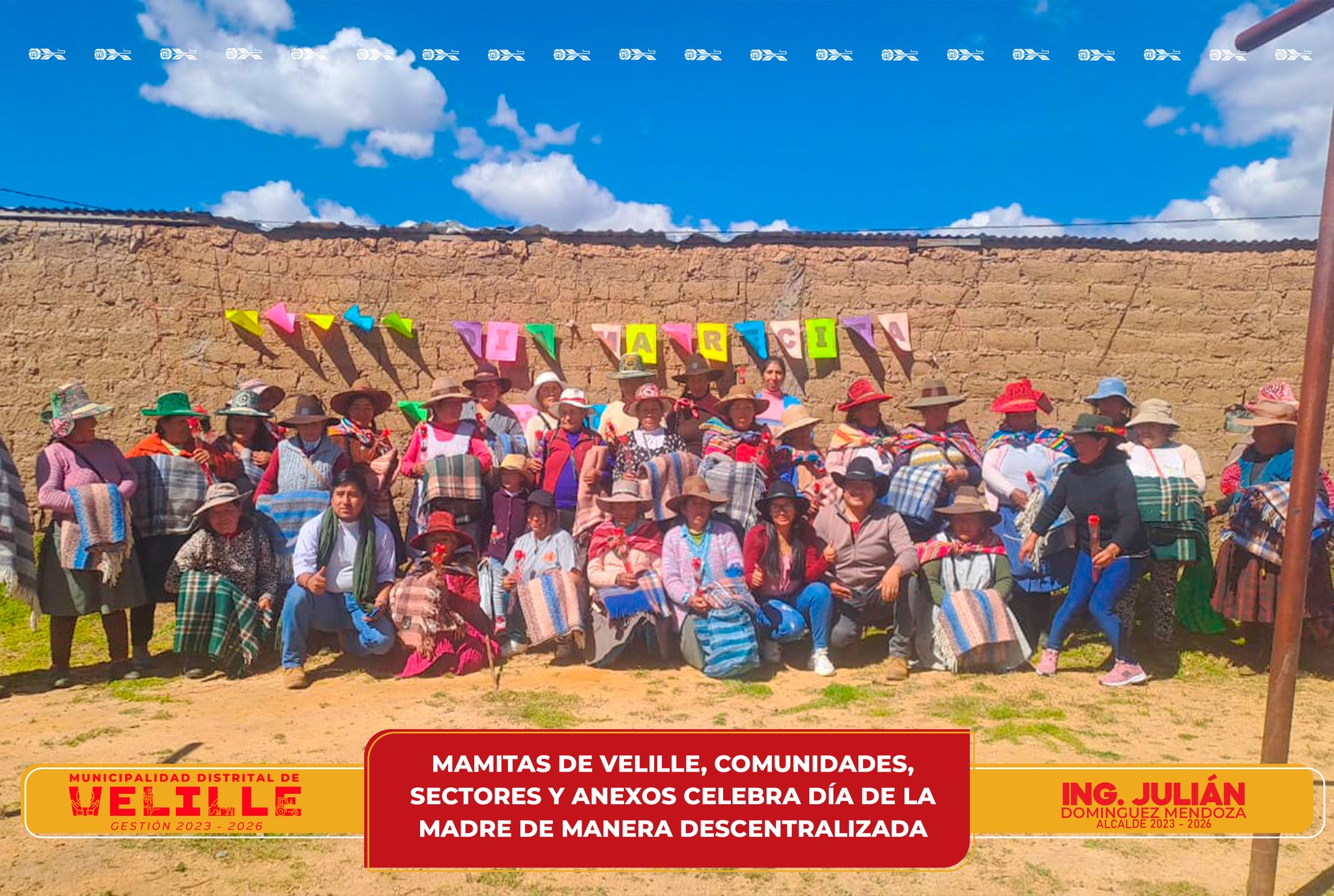 Mamitas de Velille, comunidades, sectores y anexos celebran Día de la Madre de manera descentralizada