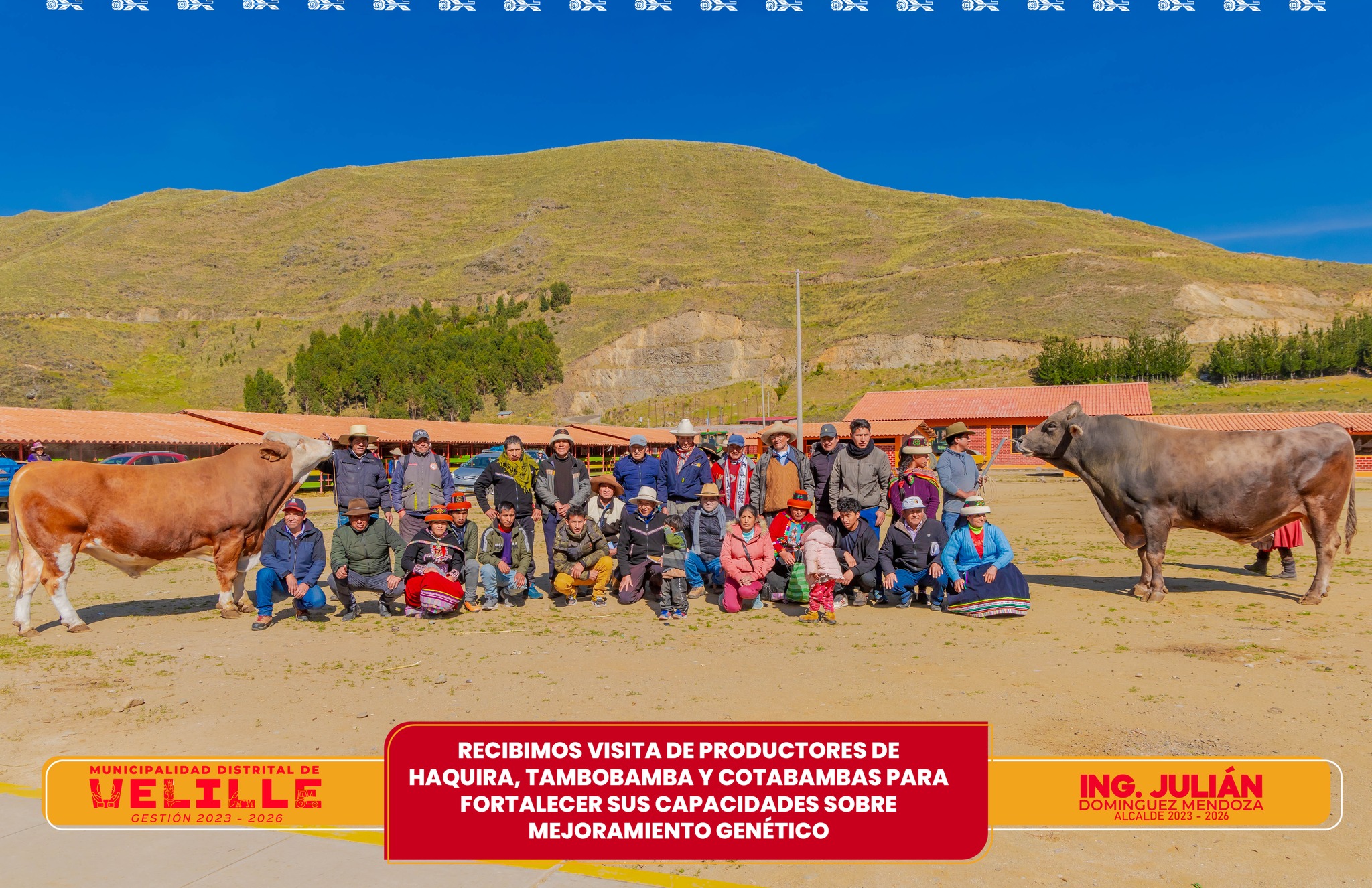 Distrito de Velille recibe visita de productores de Haquira, Tambobamba y Cotabambas para fortalecer sus capacidades en mejoramiento genétic