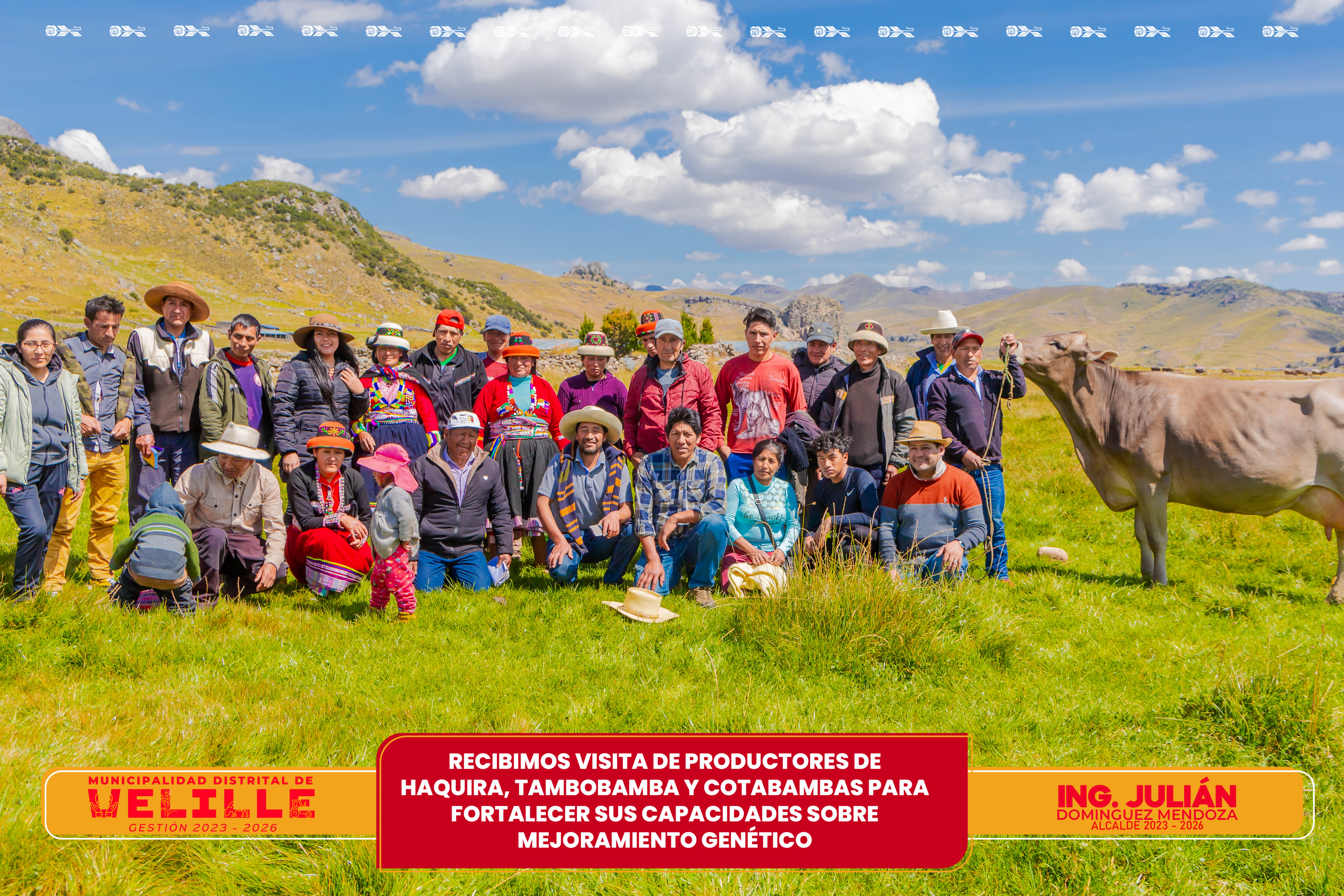 Distrito de Velille recibe visita de productores de Haquira, Tambobamba y Cotabambas para fortalecer sus capacidades en mejoramiento genétic