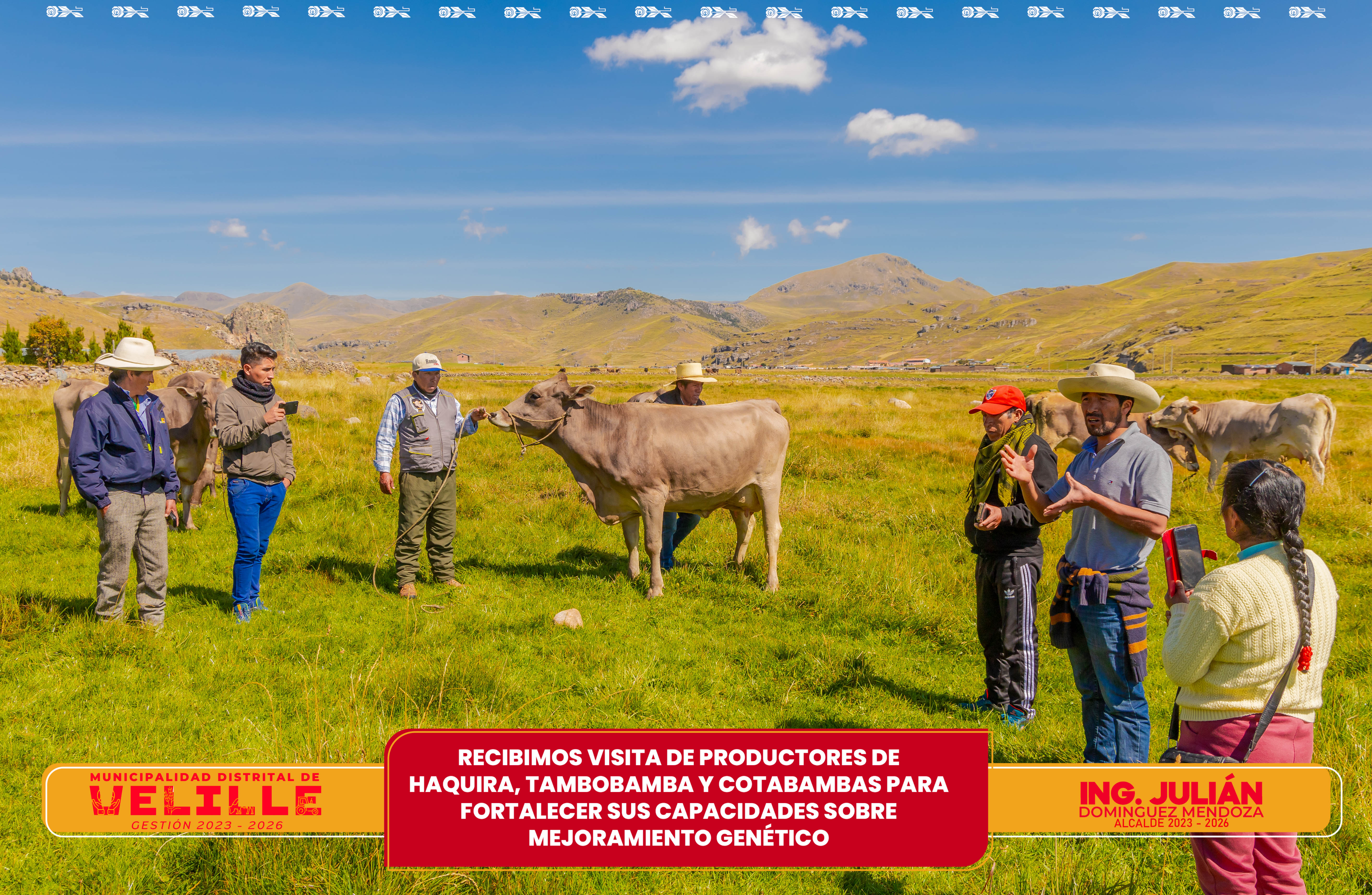 Distrito de Velille recibe visita de productores de Haquira, Tambobamba y Cotabambas para fortalecer sus capacidades en mejoramiento genétic