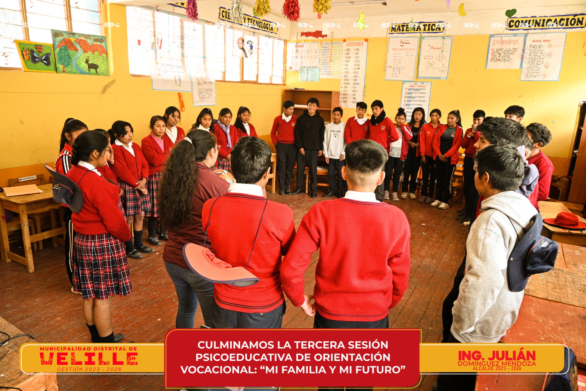 Municipalidad de Velille culmina tercera sesión psicoeducativa de orientación vocacional: "Mi familia y mi futuro"