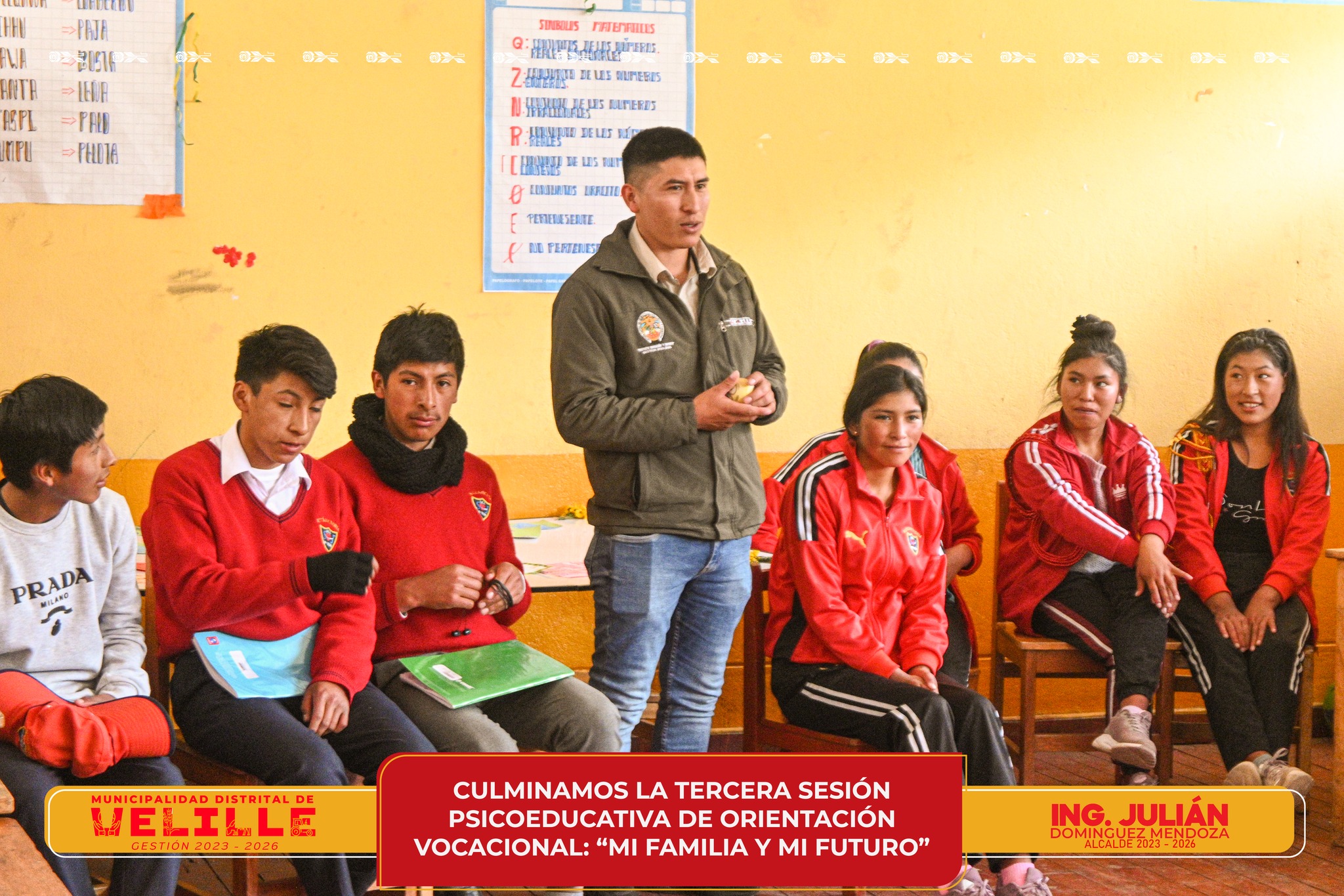 Municipalidad de Velille culmina tercera sesión psicoeducativa de orientación vocacional: "Mi familia y mi futuro"
