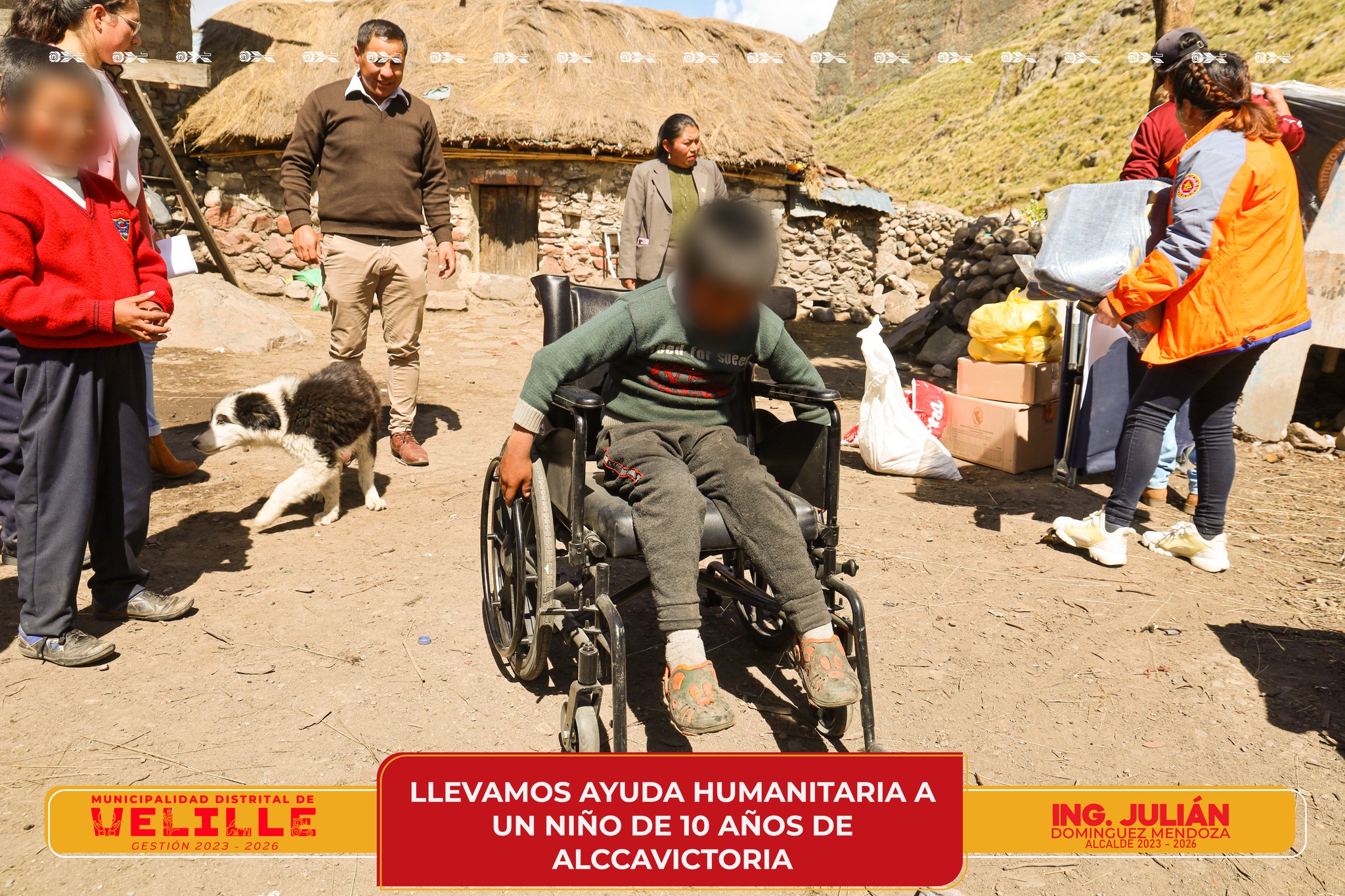 Municipalidad de Velille lleva ayuda humanitaria a niño de 10 años de la comunidad Alccavictoria