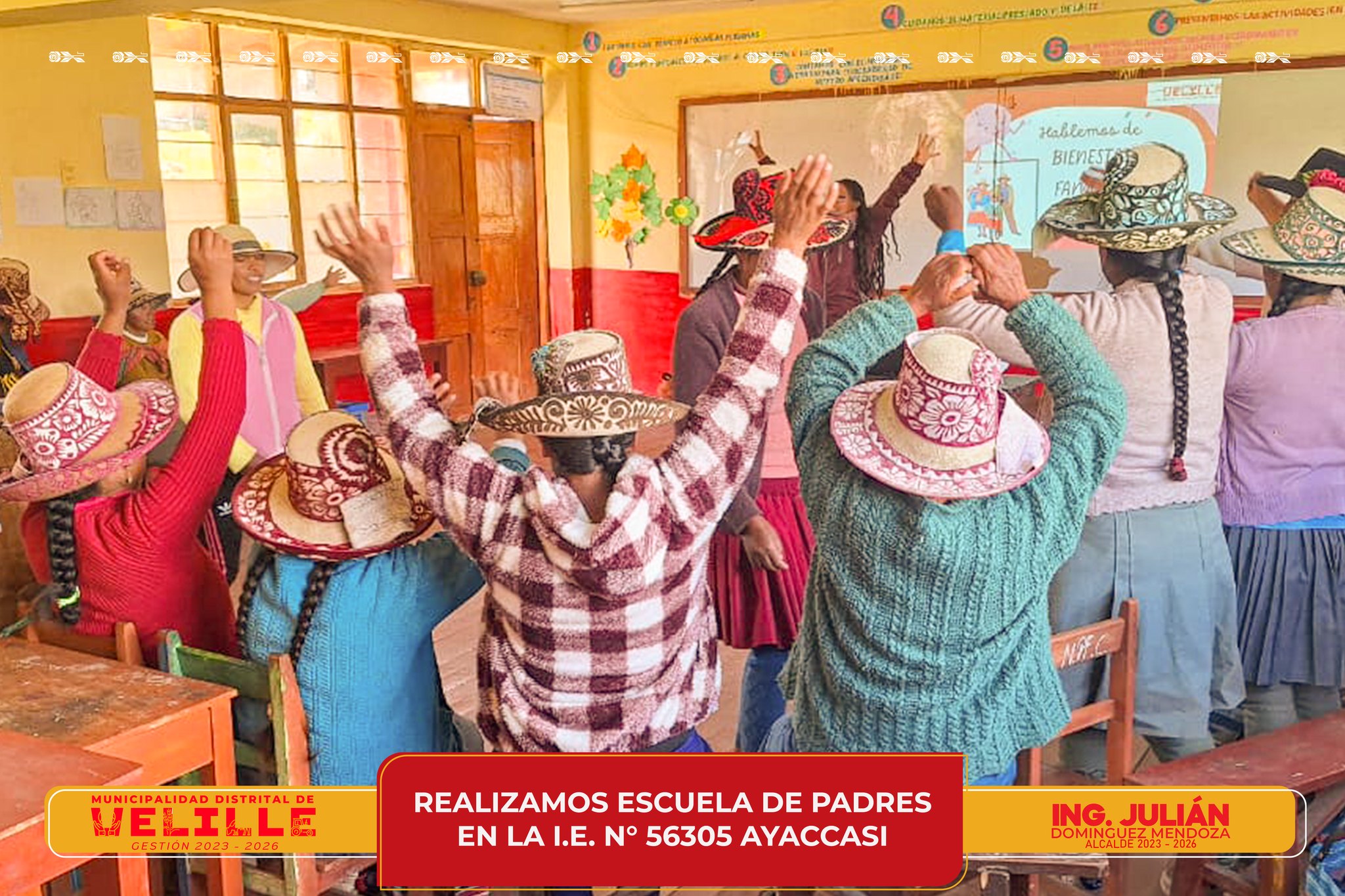 Municipalidad de Velille realiza escuela de padres en la I.E. N° 56305 Ayaccasi 