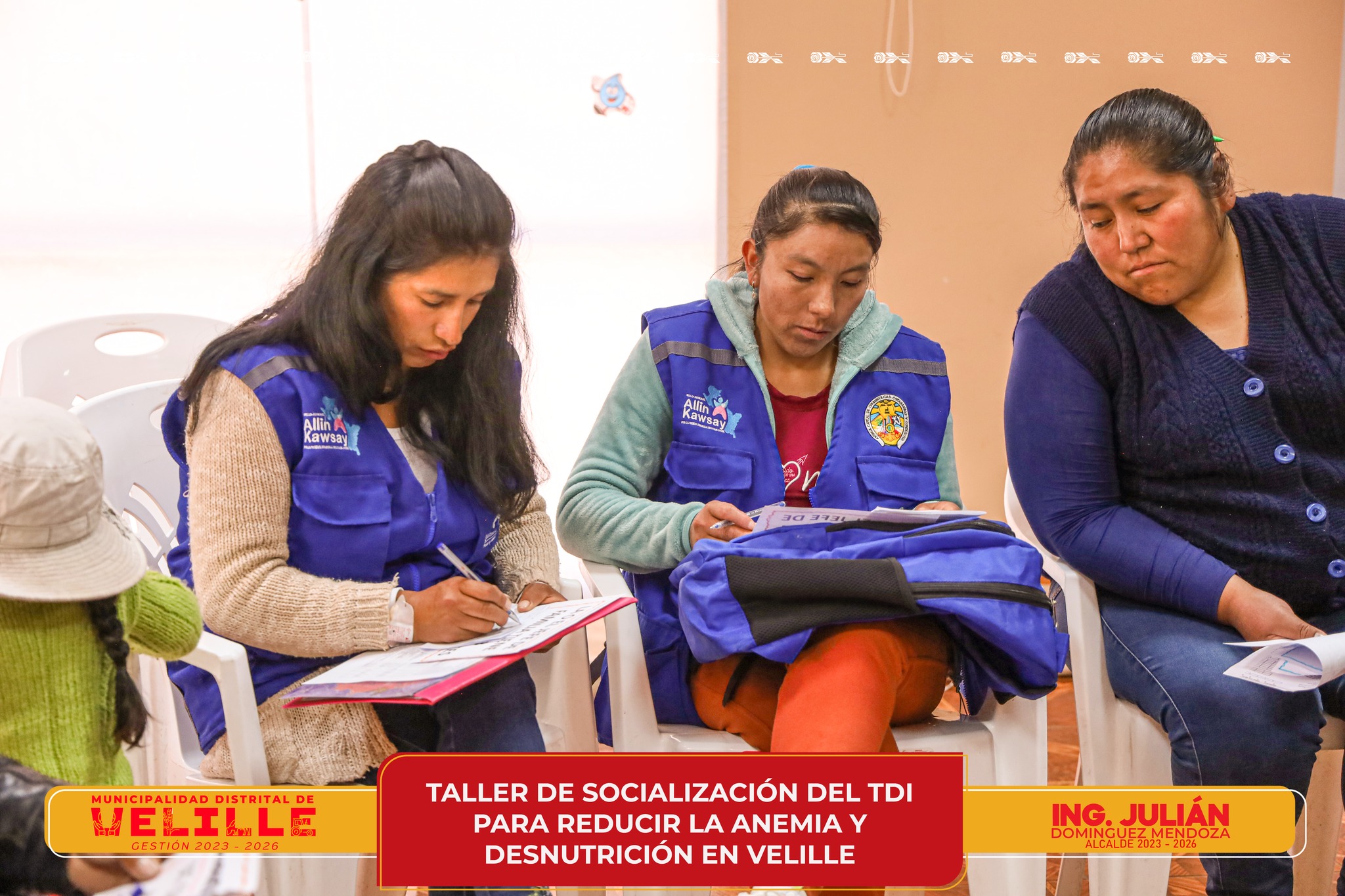 Municipalidad de Velille realiza taller de socialización del IDI para reducir la anemia y desnutrición en el distrito