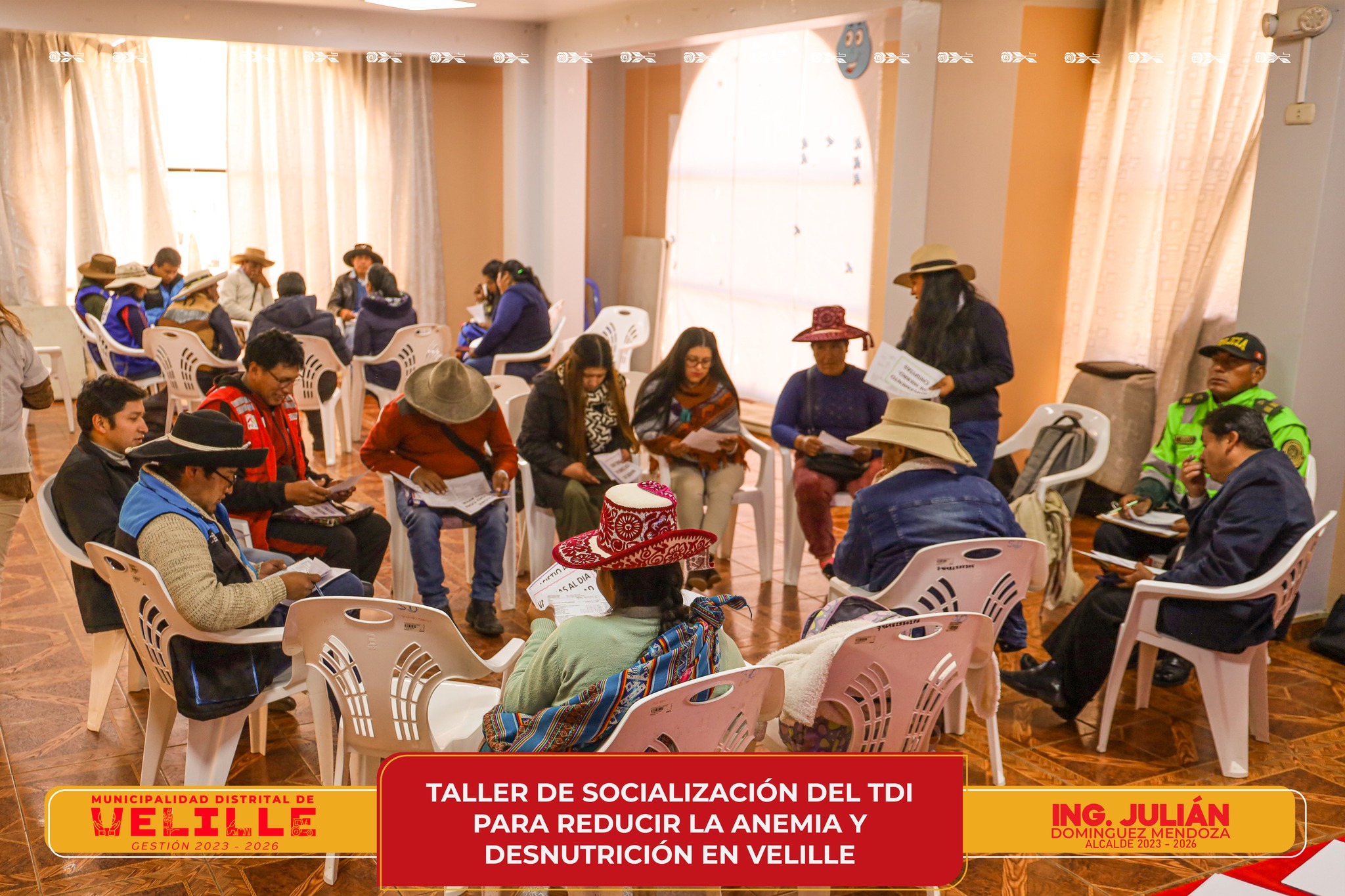Municipalidad de Velille realiza taller de socialización del IDI para reducir la anemia y desnutrición en el distrito