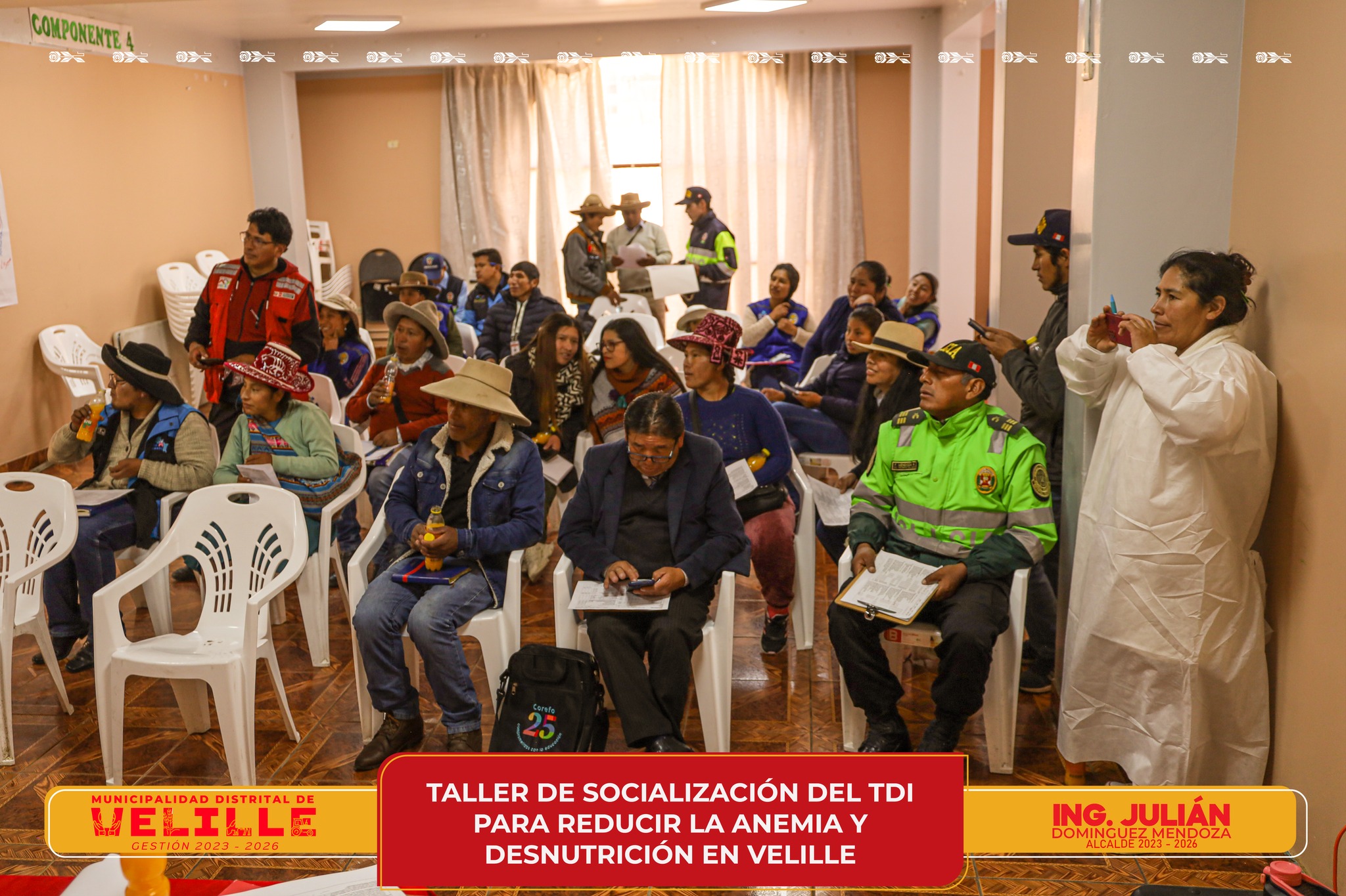 Municipalidad de Velille realiza taller de socialización del IDI para reducir la anemia y desnutrición en el distrito