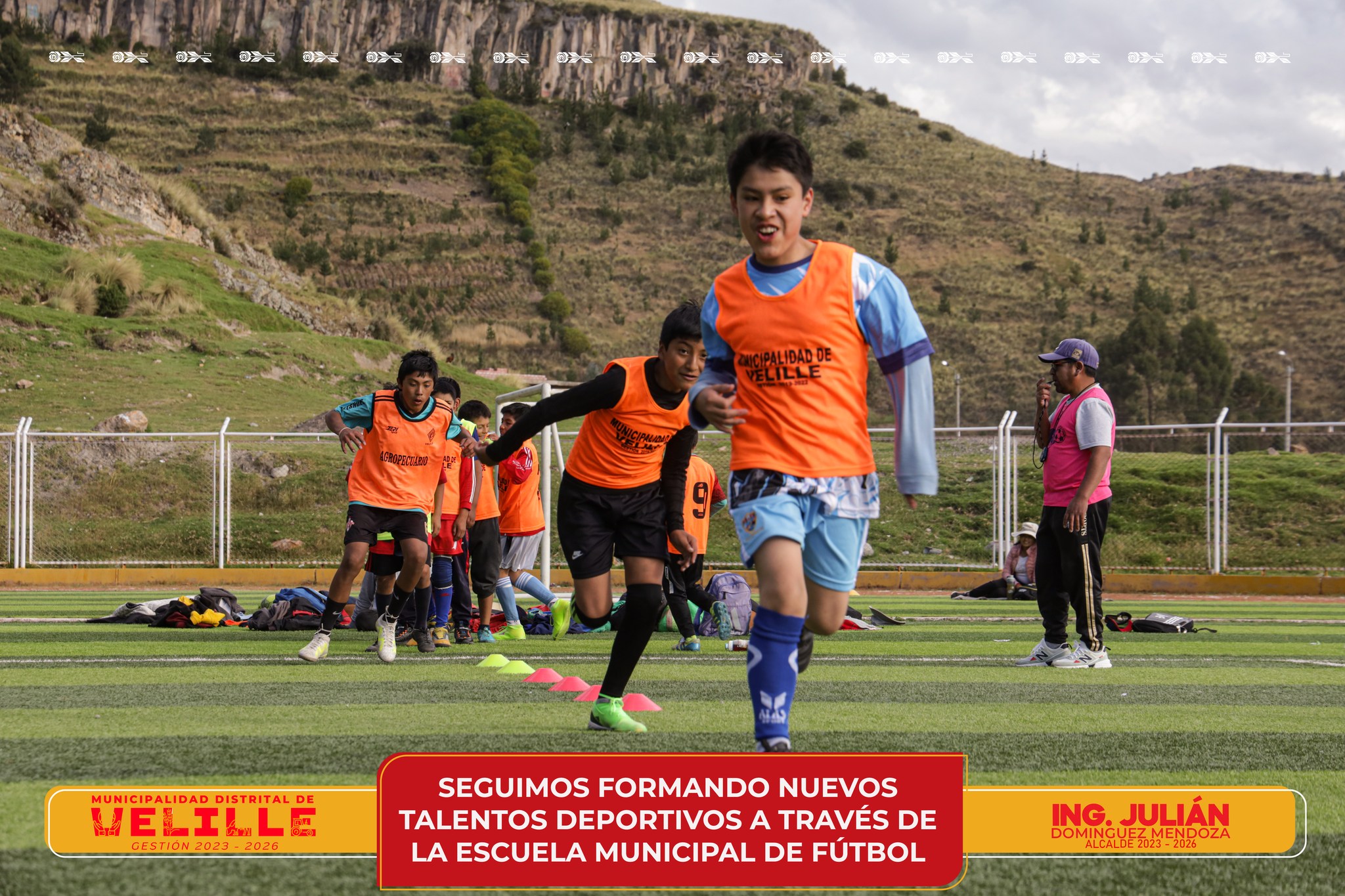 Municipalidad de Velille sigue formando nuevos talentos deportivos a través de la Escuela Municipal de Fútbol