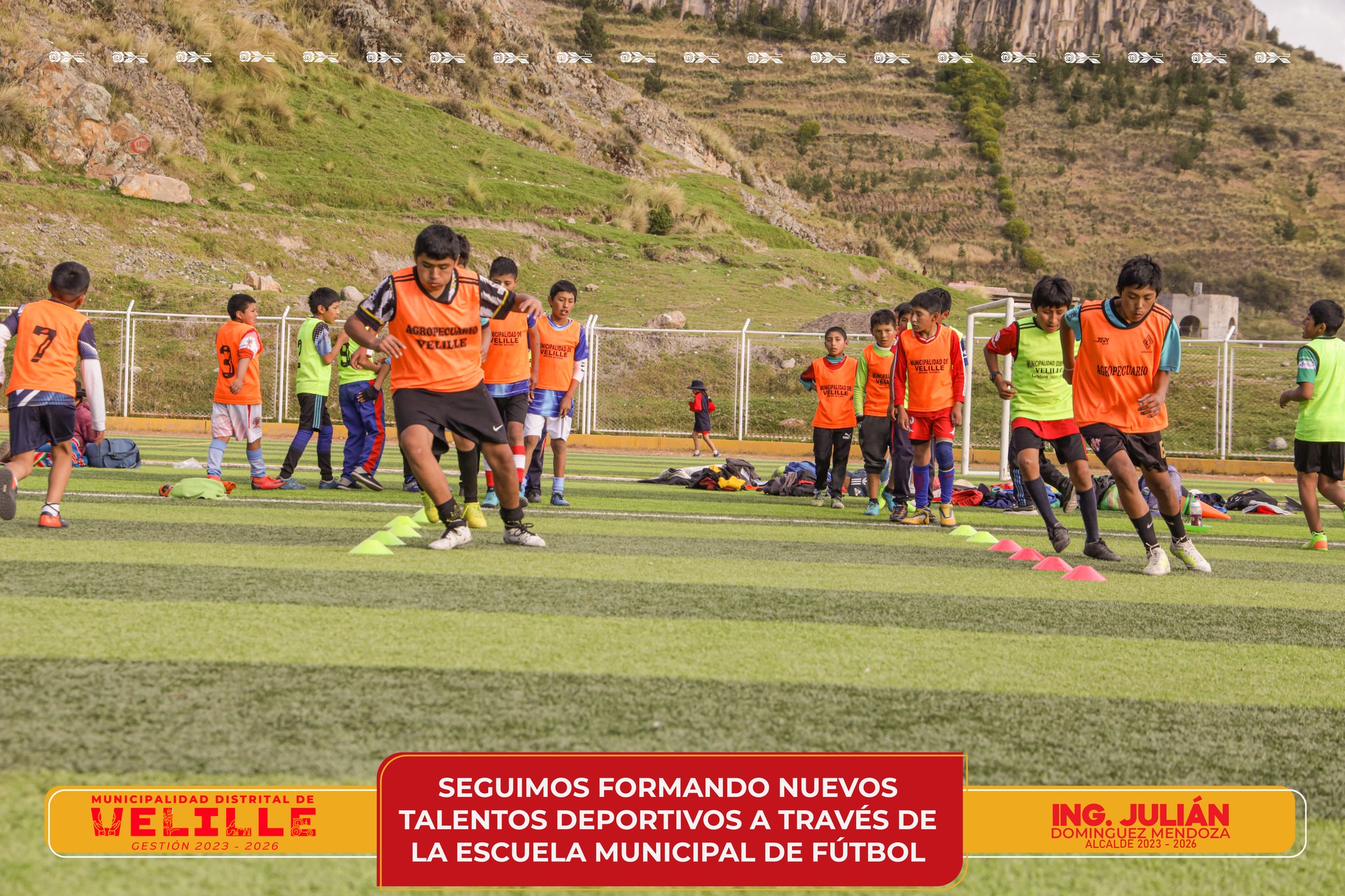 Municipalidad de Velille sigue formando nuevos talentos deportivos a través de la Escuela Municipal de Fútbol