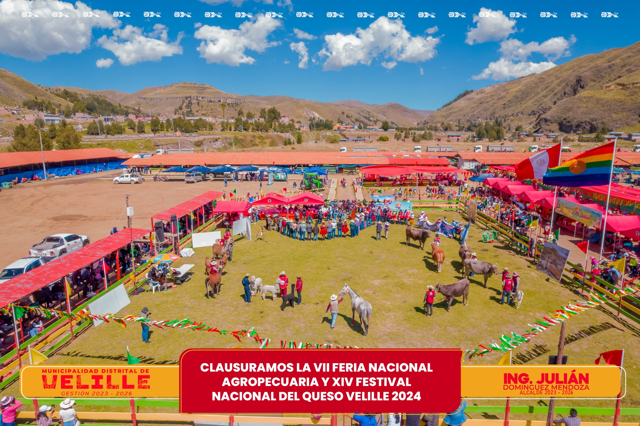 Municipalidad de Velille clausura la VII Feria Nacional Agropecuaria y el XIV Festival Nacional del Queso Velille 2024
