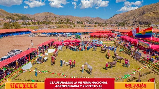 Municipalidad de Velille clausura la VII Feria Nacional Agropecuaria y el XIV Festival Nacional del Queso Velille 2024 