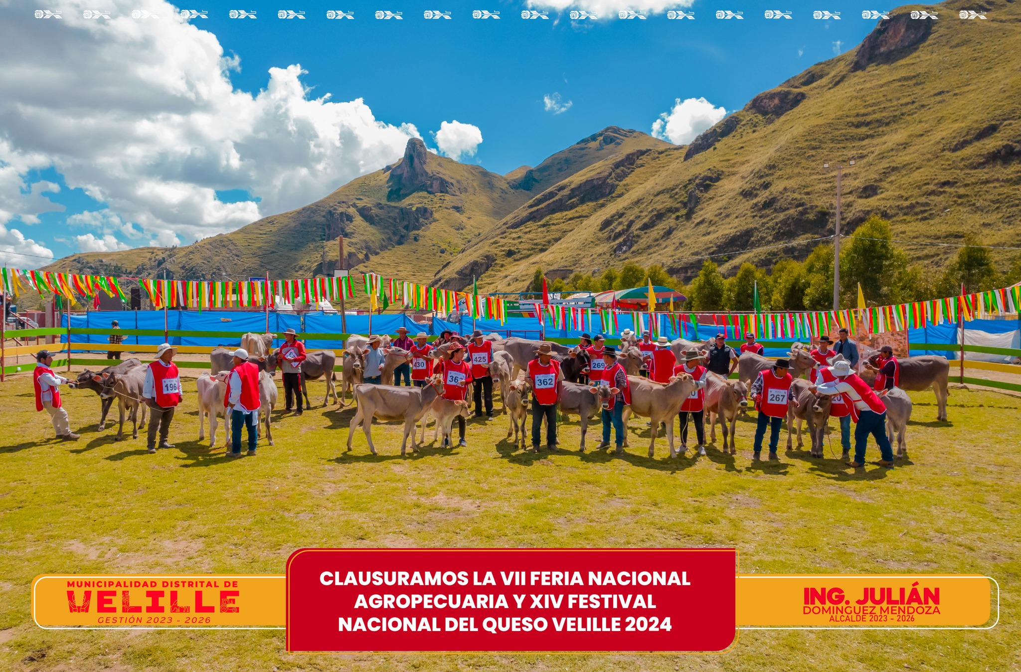 Municipalidad de Velille clausura la VII Feria Nacional Agropecuaria y el XIV Festival Nacional del Queso Velille 2024
